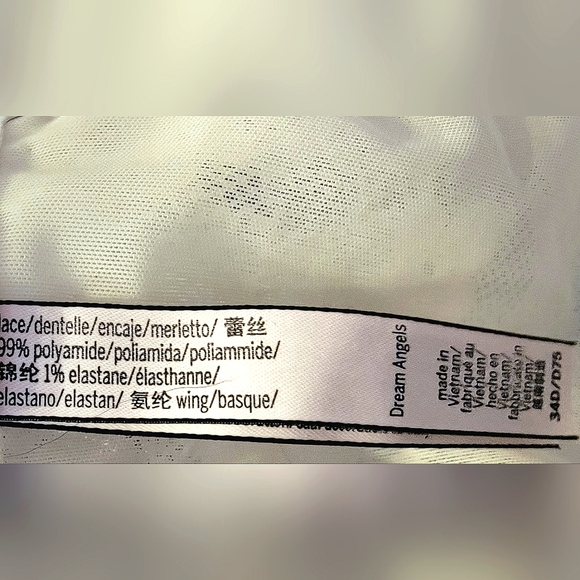 Victoria's Secret Dream Angels 34D Ivory Floral Lace Longline Bra - Picture 8 of 8